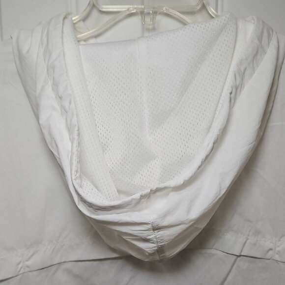 Champion Classic White Hooded Anorak Wind Jacket Small New 1/4 Zip Spellout - Picture 10 of 14